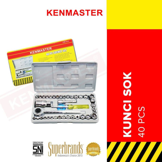 Kenmaster Kunci Sok Set 40 Pcs Socket Wrench Set