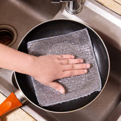 Lap Dapur Bahan Kawat Halus Pembersih Piring Panci