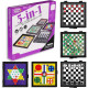 Mainan 5 in 1 Magnetic Board Catur Ludo Halma Ular Tangga