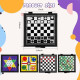 Mainan 5 in 1 Magnetic Board Catur Ludo Halma Ular Tangga