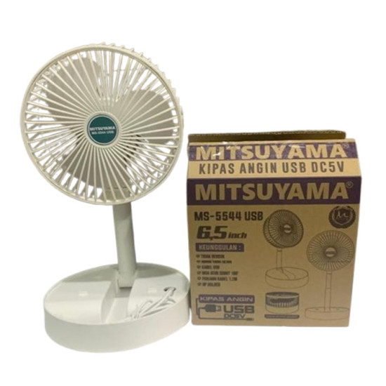 Mitsuyama Kipas Angin Meja Bisa Dilipat 6.5 Inch MS-5544 USB Desk Fan Mitsuyama Kipas Angin Meja Bisa Dilipat 6.5 Inch MS-5544 USB Desk Fan