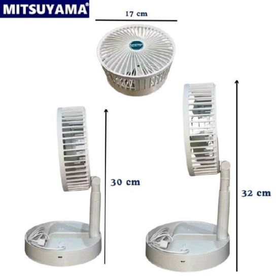 Mitsuyama Kipas Angin Meja Bisa Dilipat 6.5 Inch MS-5544 USB Desk Fan Mitsuyama Kipas Angin Meja Bisa Dilipat 6.5 Inch MS-5544 USB Desk Fan
