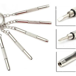Obeng Gantungan Kunci Plus Minus Hex Mini Screwdriver Keychain 4 in 1