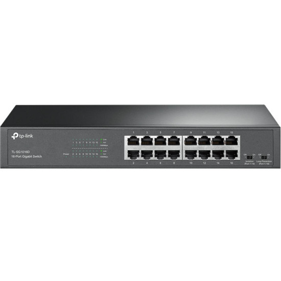 TP-LINK TL-SG1016D 16 port Gigabit Switch Desktop 1000 Mbps