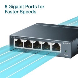 TP-LINK TL-SG105 Desktop Switch 5 Port Gigabit Auto MDI MDIX Metal Case
